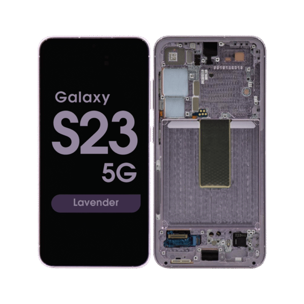 OLED Screen and Digitizer Assembly w/ Frame for Samsung Galaxy S23 5G (S911) (US / International Version) (Lavender)