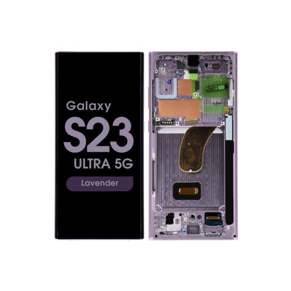 OLED Screen and Digitizer Assembly w/ Frame for Samsung Galaxy S23 Ultra 5G (S918) (US / International Version) (Lavender)