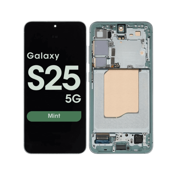 OLED Screen and Digitizer Assembly w/ Frame for Samsung Galaxy S25 5G (S931) (US / International Version) (Mint)