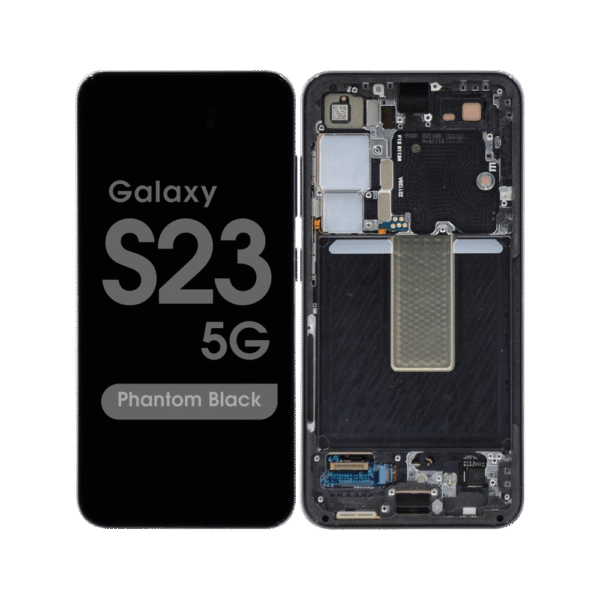 OLED Screen and Digitizer Assembly w/ Frame for Samsung Galaxy S23 5G (S911) (US / International Version) (Phantom Black)