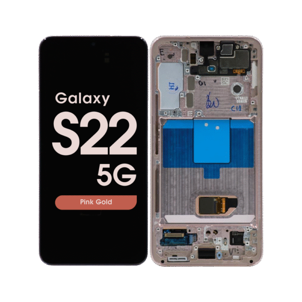 OLED Screen and Digitizer Assembly w/ Frame for Samsung Galaxy S22 5G (S901) (Pink Gold)
