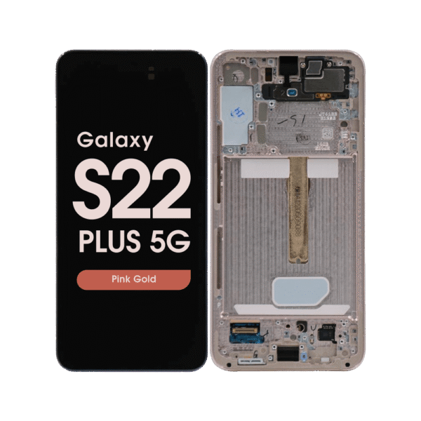 OLED Screen and Digitizer Assembly w/ Frame for Samsung Galaxy S22 Plus 5G (S906) (Pink Gold)