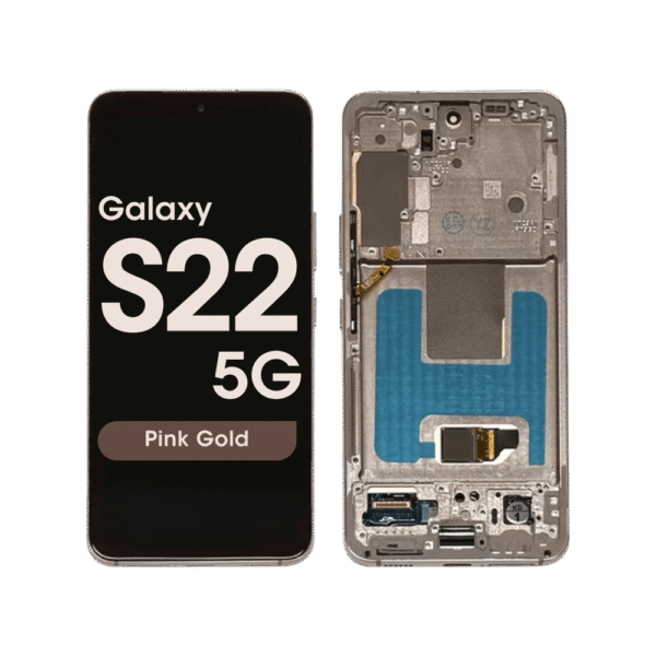 OLED Screen and Digitizer Assembly w/ Frame for Samsung Galaxy S22 5G (S901) (US Version) (Pink Gold)