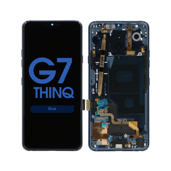 Premium - LCD Screen and Digitizer Assembly w/ Frame for LG G7 ThinQ (Blue)