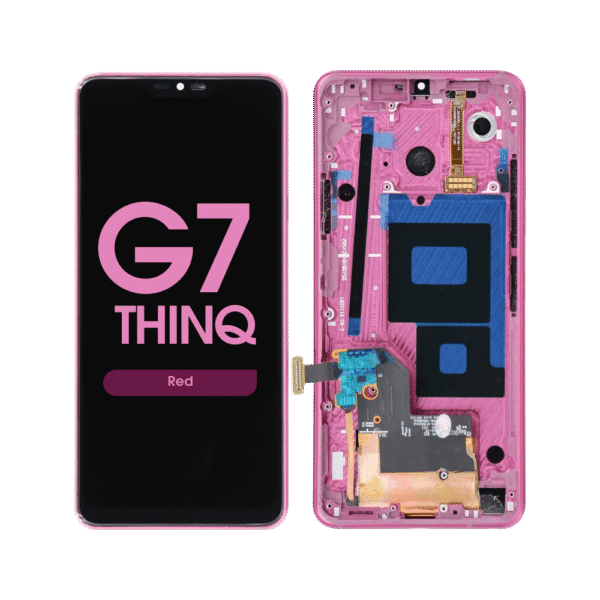 LCD Screen and Digitizer Assembly w/ Frame for LG G7 ThinQ (Red)