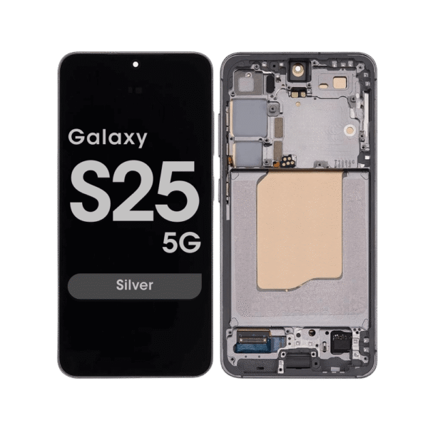 OLED Screen and Digitizer Assembly w/ Frame for Samsung Galaxy S25 5G (S931) (US / International Version) (Silver)