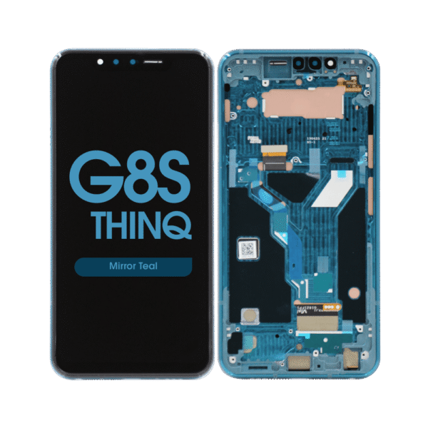 OLED Screen and Digitizer Assembly w/ Frame for LG G8S ThinQ (Mirror Teal)