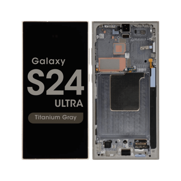 OLED Screen and Digitizer Assembly w/ Frame for Samsung Galaxy S24 Ultra (S928) (US / International Version) (Titanium Gray)