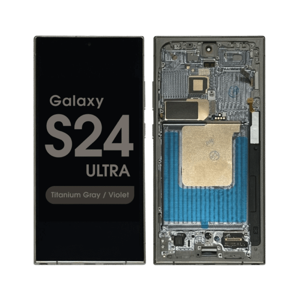 OLED Screen and Digitizer Assembly w/ Frame for Samsung Galaxy S24 Ultra (S928) (US / International Version) (Titanium Gray / Violet)