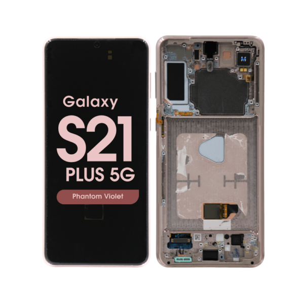 OLED Screen and Digitizer Assembly w/ Frame for Samsung Galaxy S21 Plus 5G (Must Transfer Antenna for Verizon) (G996) (Phantom Violet)