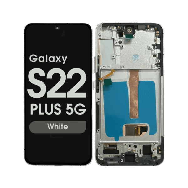 Soft OLED Screen and Digitizer Assembly w/ Frame for Samsung Galaxy S22 Plus 5G (S906) (White)