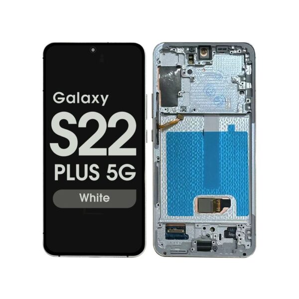 OLED Screen and Digitizer Assembly w/ Frame for Samsung Galaxy S22 Plus 5G (S906) (US Version) (White)