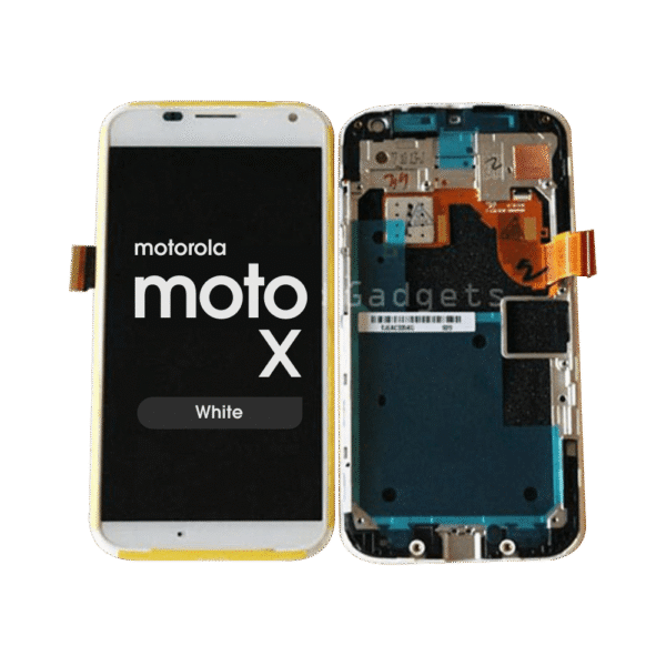LCD Screen and Digitizer Assembly w/ Frame for Motorola Moto X (XT1060 / XT1058 / XT1056 / XT1053) (White)