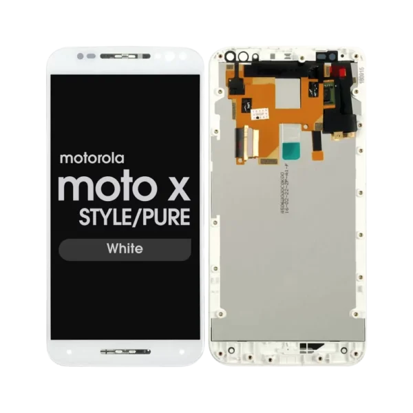 LCD Screen and Digitizer Assembly w/ Frame for Motorola Moto X Style / Pure (White)
