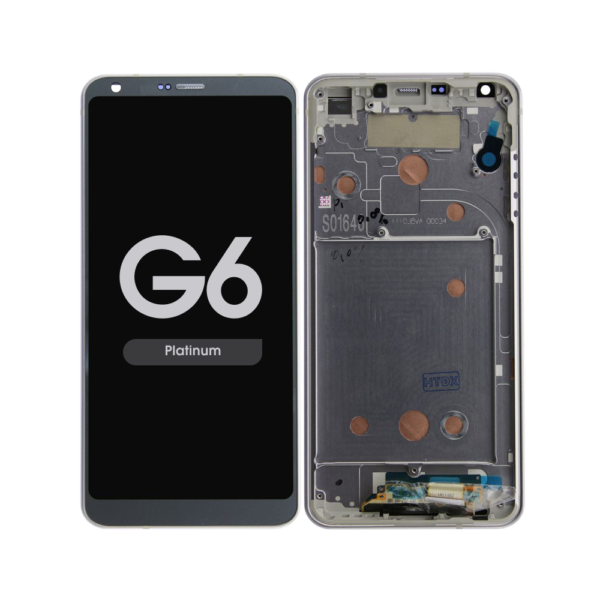 LCD Screen and Digitizer Assembly w/ Frame for LG G6 (Platinum)